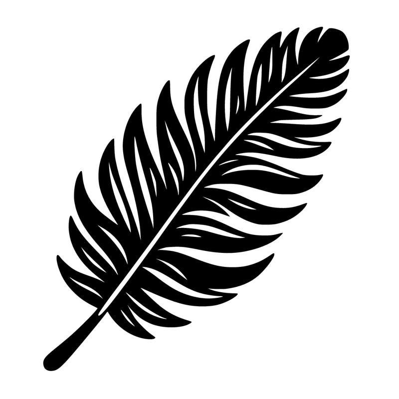 silhouette of a parrot feather