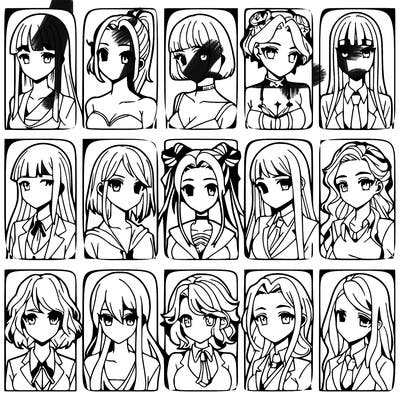 girls that look diffrent anime