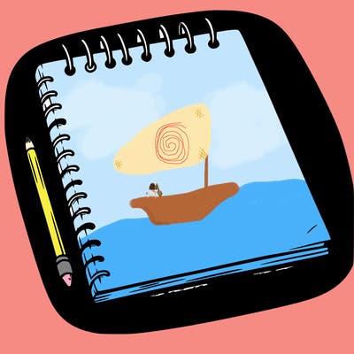 a blank sketch pad