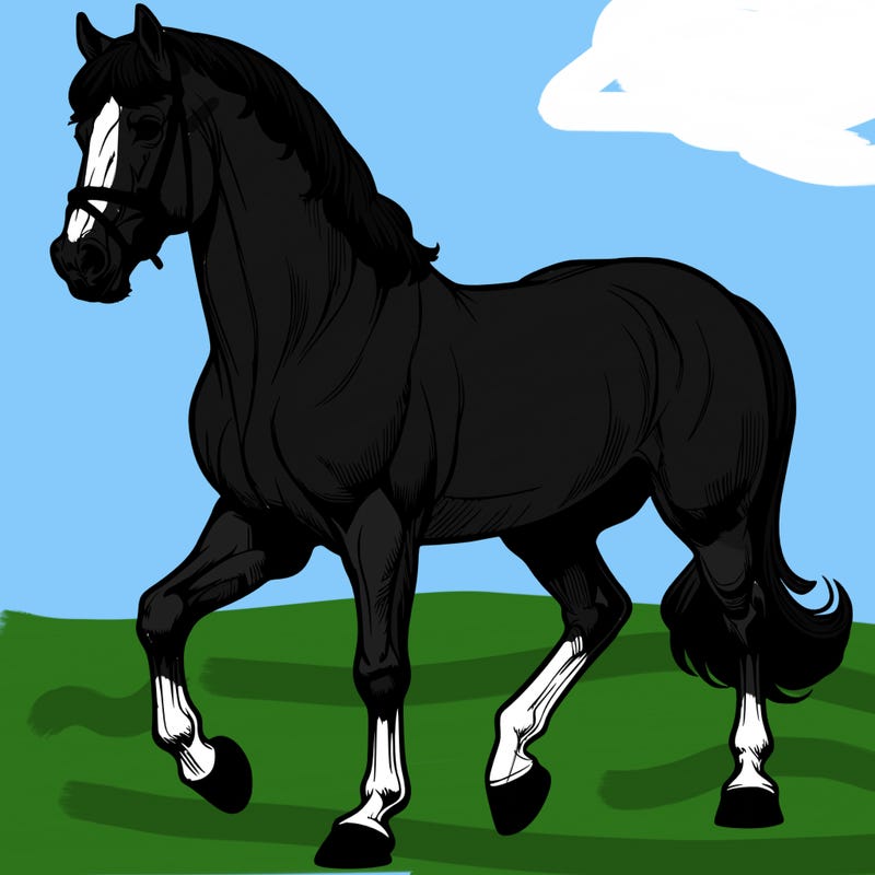 super realistic thoroughbred horse