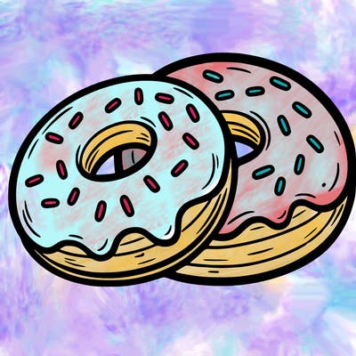 a piece of food doughnuts