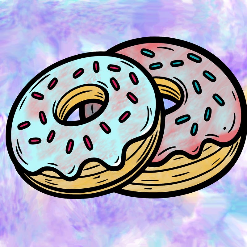 a piece of food doughnuts