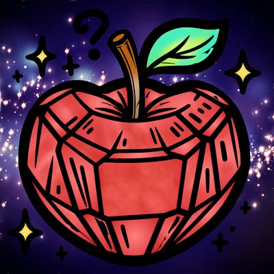 very shiny crystal apple