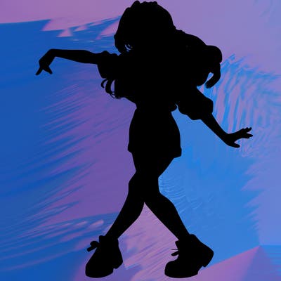 realistic girl danceing