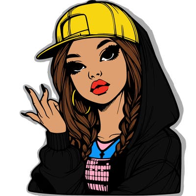 realistic hip hop girl