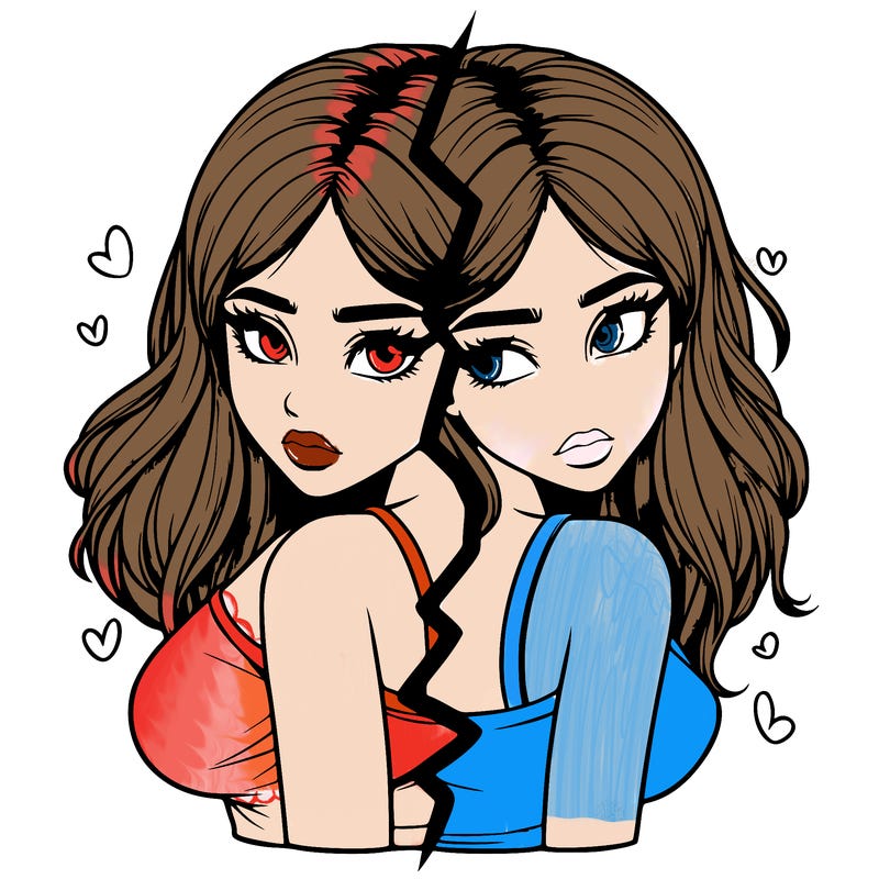 realistic girl split