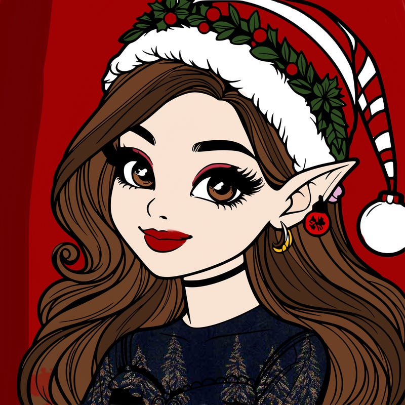 christmas girl elf realistic
