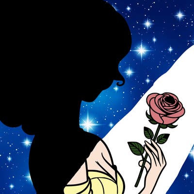 elegant woman holding a rose