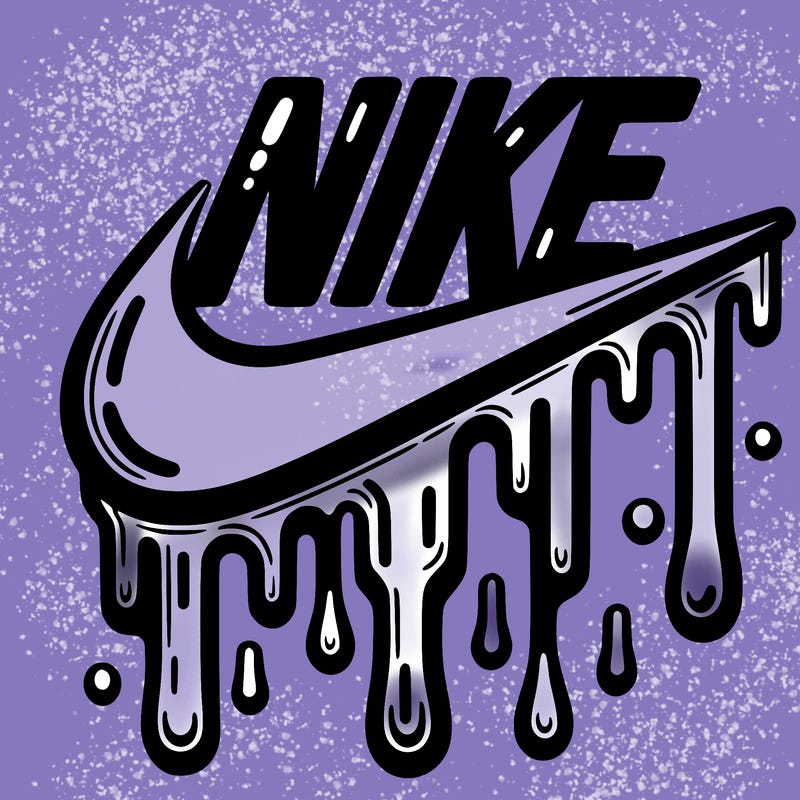 dripping nike logo