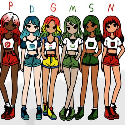 a group of girls wearing crop tops and shorts