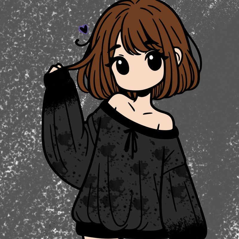 girl in baggy sweater hanging off her shoulder