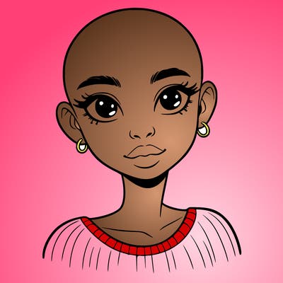 bald black girl