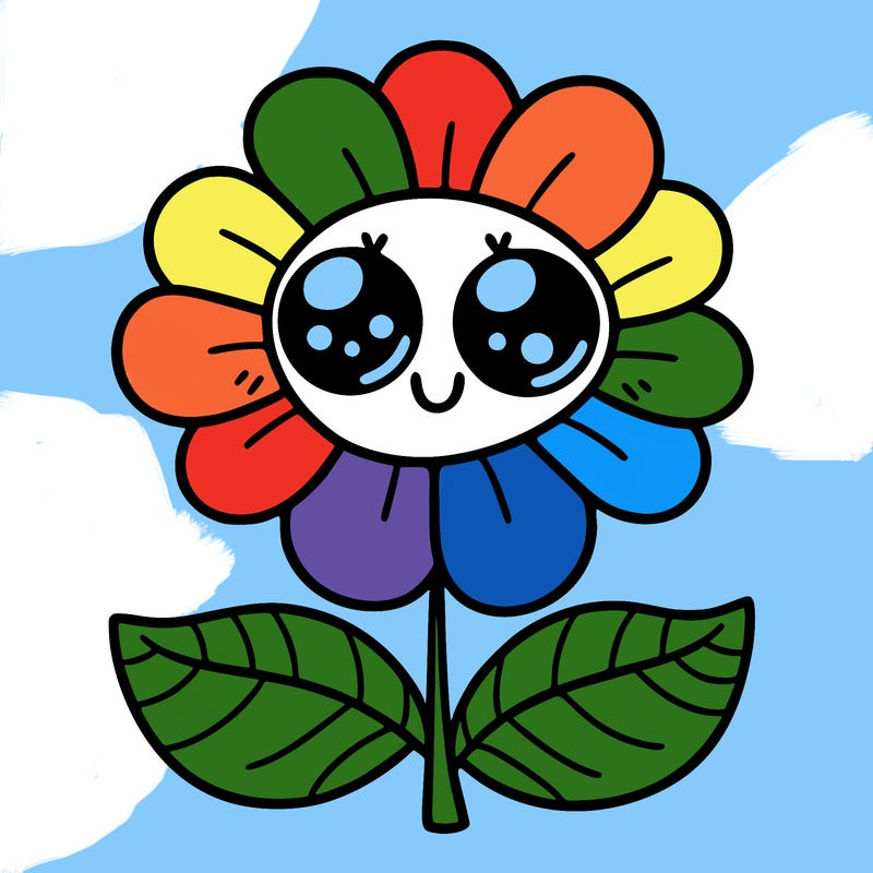 flower with eyes