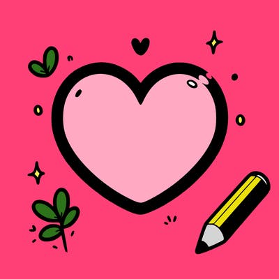 blank simple heart