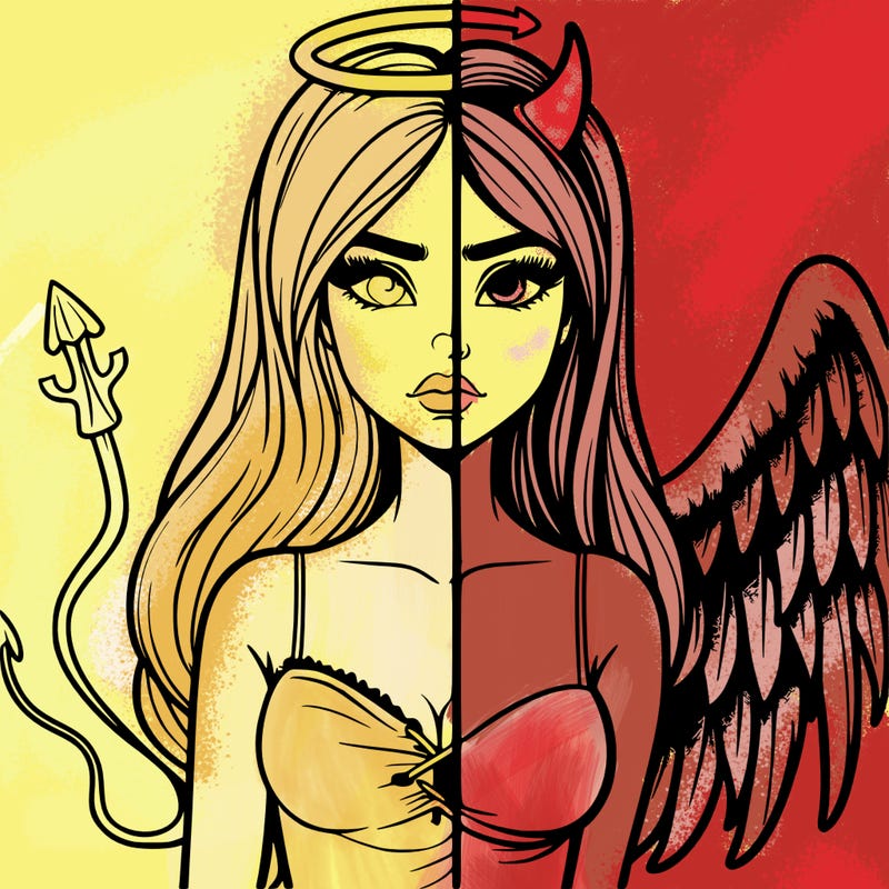 devil vs angel realistic girl
