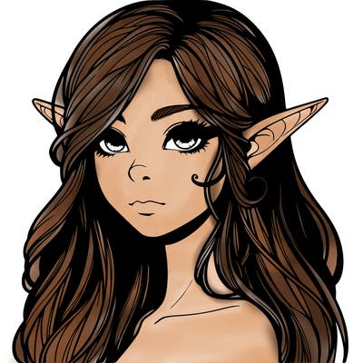 elf girl realistic dark fantasy