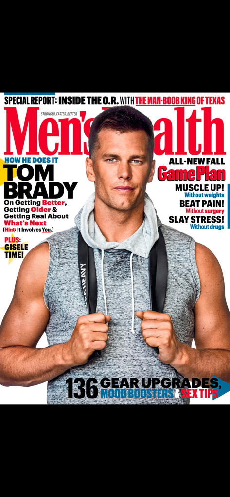 Portada de la revista Men's Health con Tom Brady