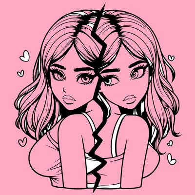 realistic girl split