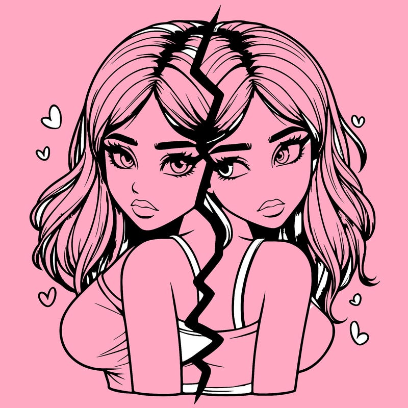 realistic girl split