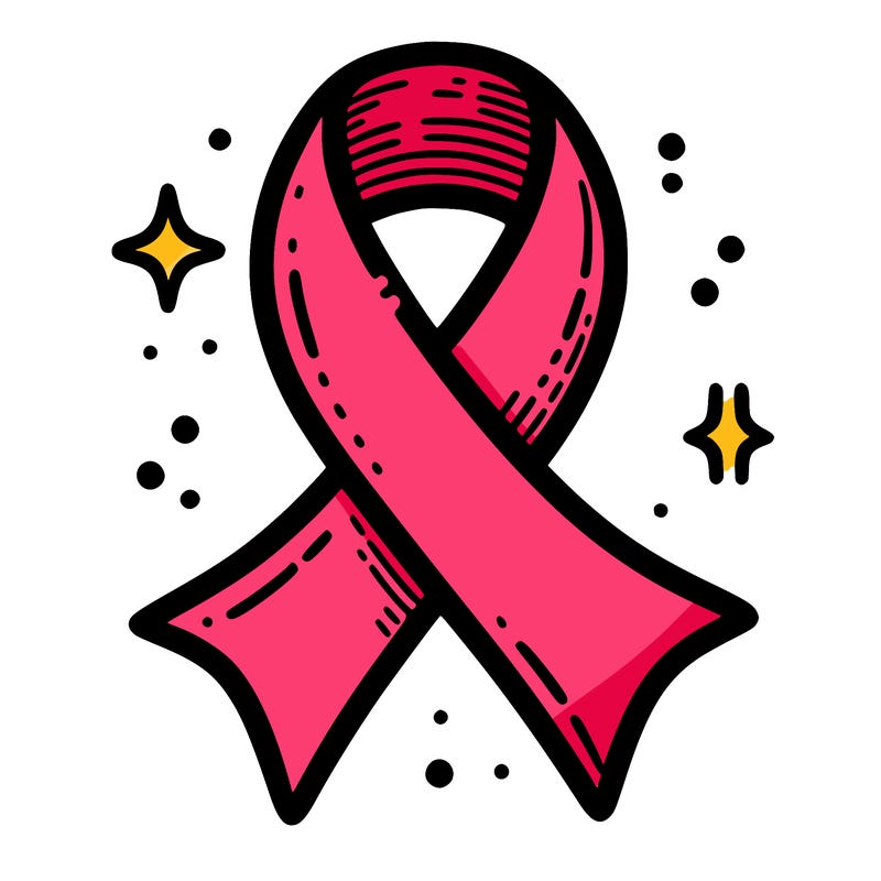 ribbon symbol of national breast cancer awareness month