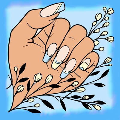 nails with french tip
