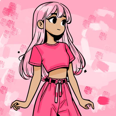 girl in a cute crop top