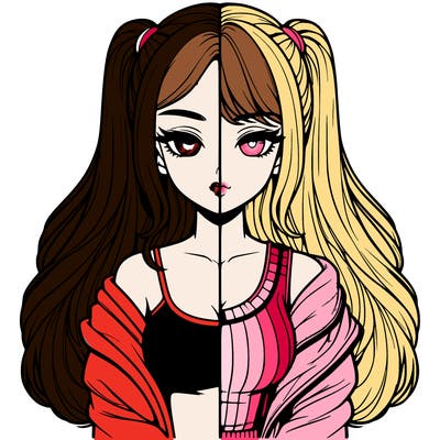 realistic girl split