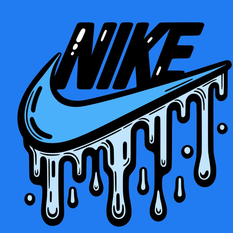 dripping nike logo