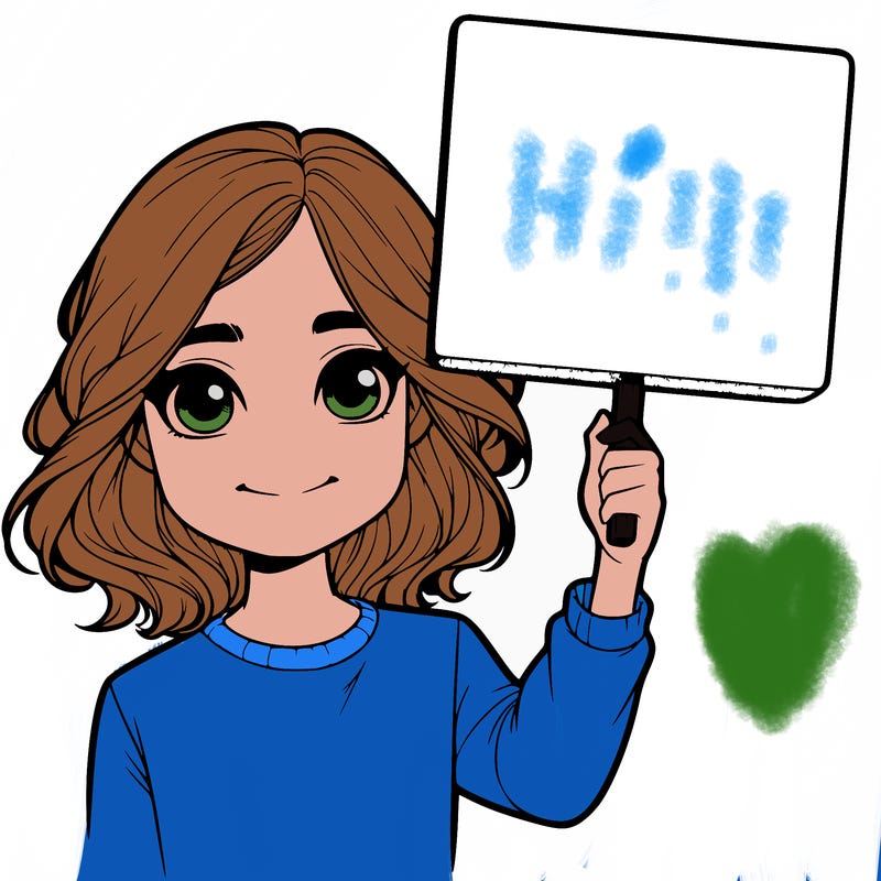 realistic girl holding up a sign