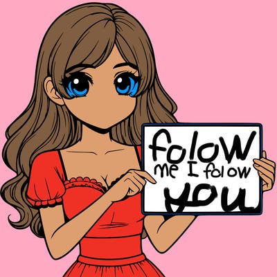 realistic pretty girl holding blank sign