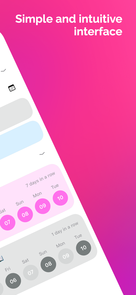 Goal: Habits & Tasks - Simple and intuitive interface of the Goal app showing habit tracking progress and streaks.