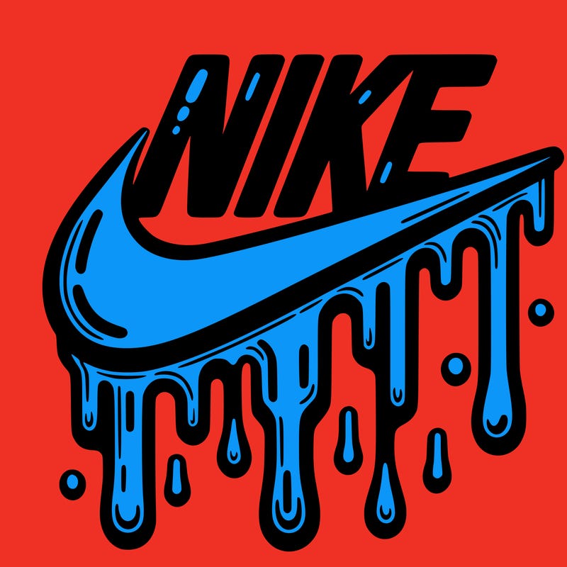dripping nike logo