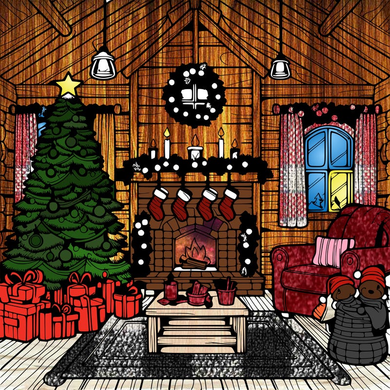 christmas house interior