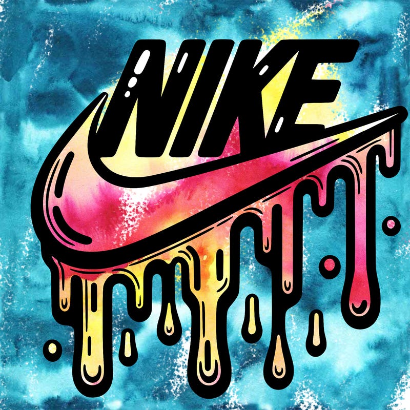 dripping nike logo