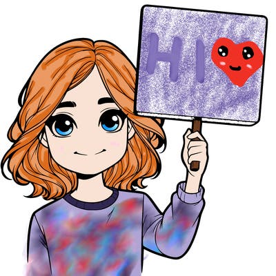 realistic girl holding up a sign