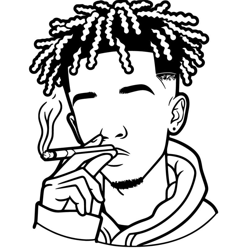 rapper with short dreds smoking