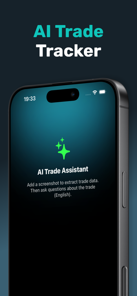 QuantView - Ai Trading Journal - The AI Trade Assistant interface in the QuantView app showing data extraction from screenshots