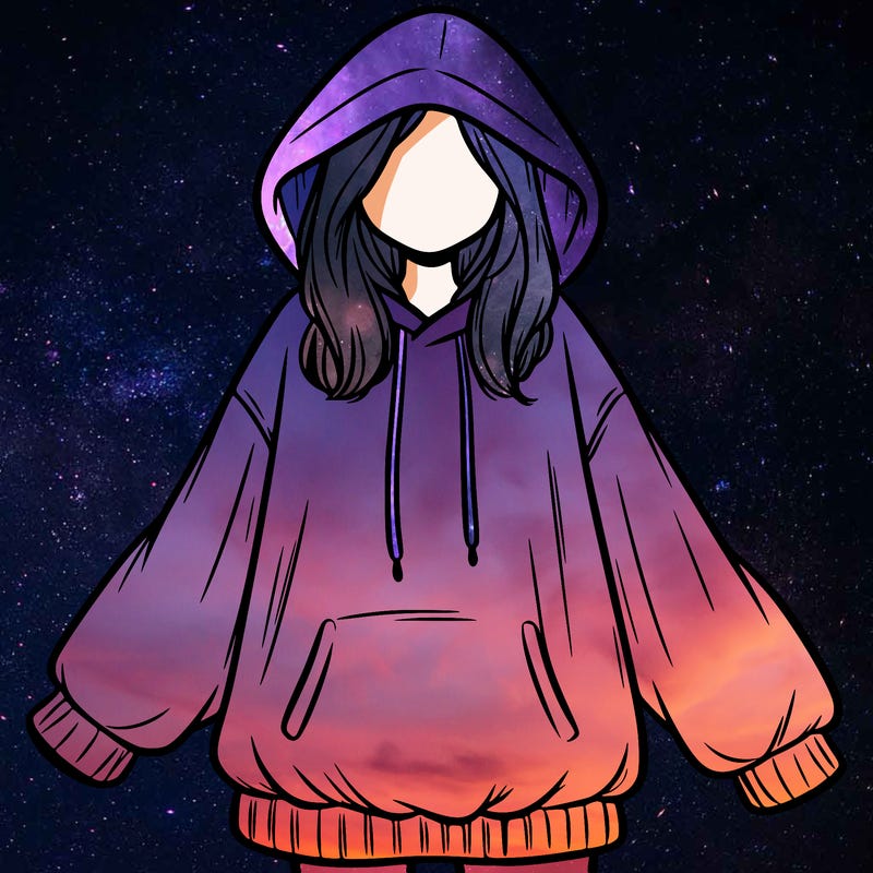 girl in oversized hoodie