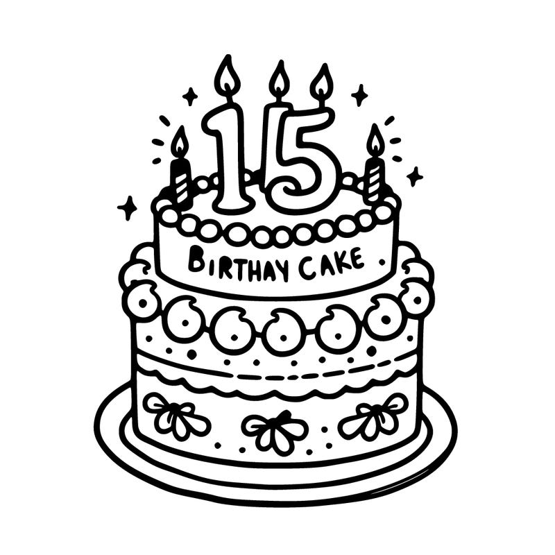 a birthday cake for for 15-year-old girl