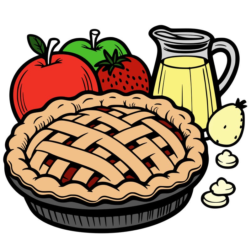a pie of food