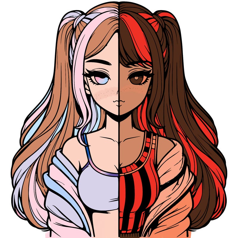 realistic girl split