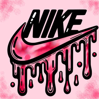 dripping nike logo