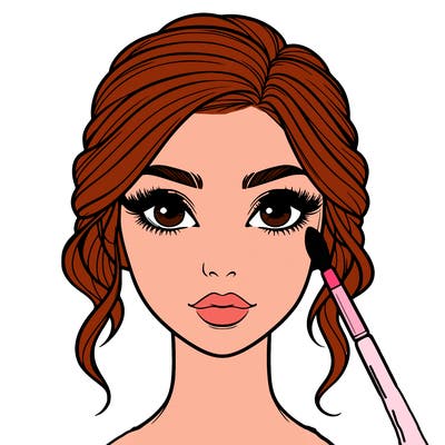 realistic person with makeup