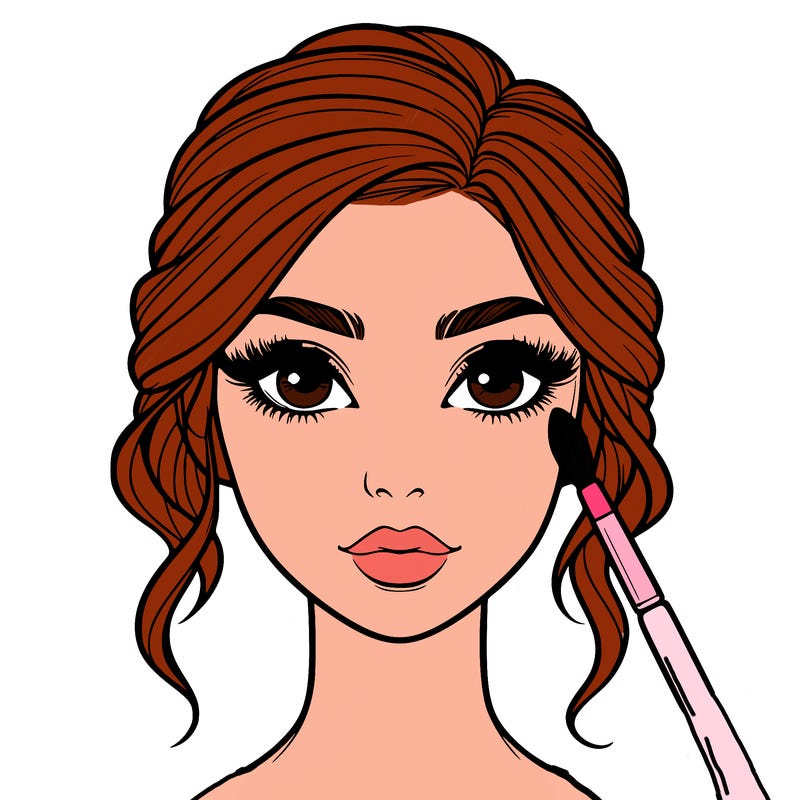 realistic person with makeup