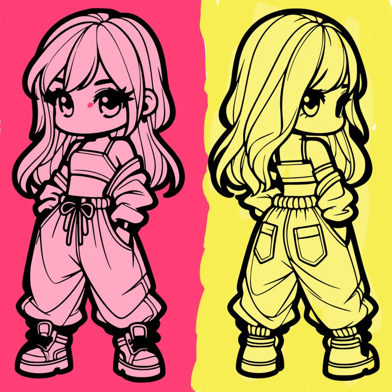 girl in crop top and baggy pants