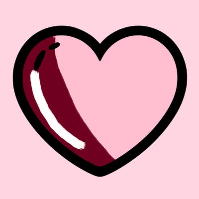 a blank heart