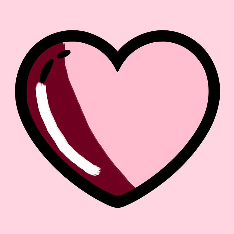 a blank heart