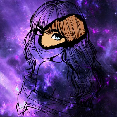 realistic girl with bangs looking over her shoulder