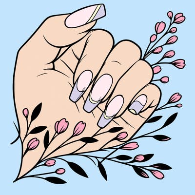 nails with french tip