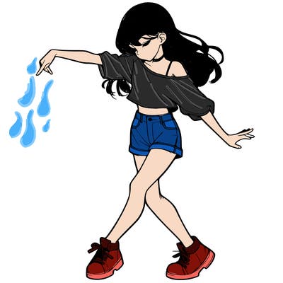 realistic girl danceing